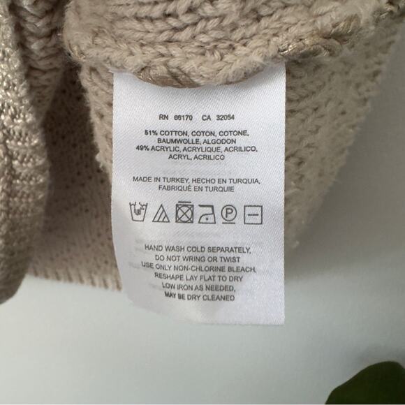 Anthropologie Moth Gold Sheen Shimmer Tight Knit Tank Top Sleeveless Round Neck - Picture 7 of 8